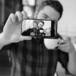 A man taking selfie