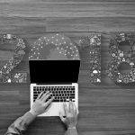 2018 graphic with a computer