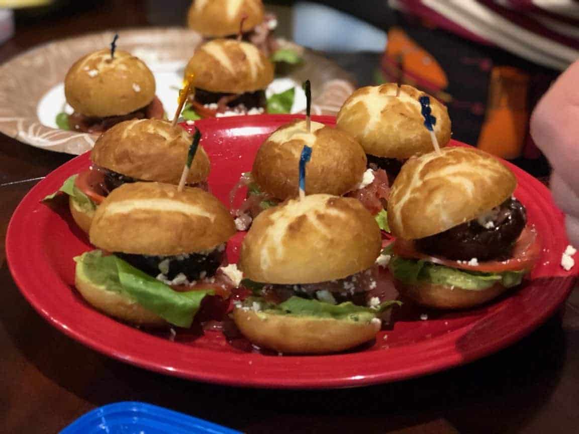 plate of sliders