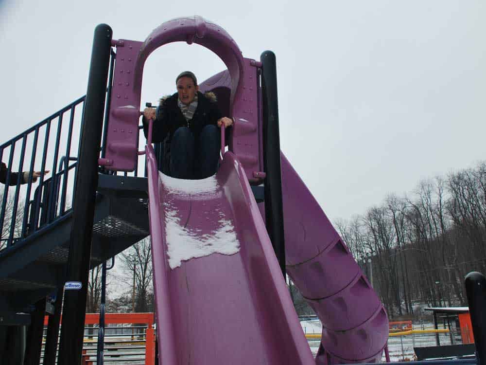 sarah on the slide
