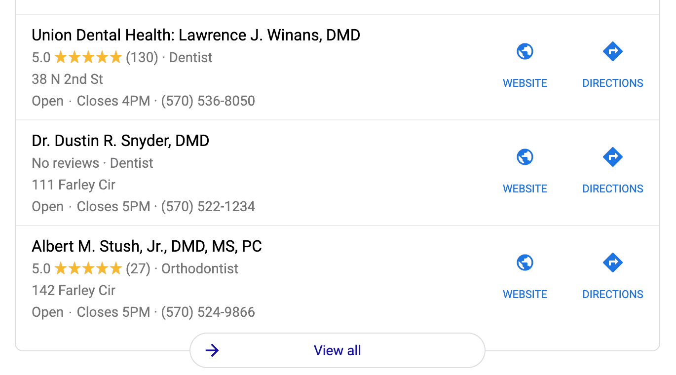 Google Local Pack